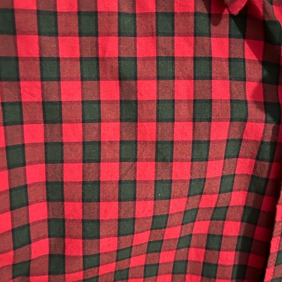 🎄🎅J. Crew Men's Large Slim Red Green Check Button Down Shirt Classic Cotton - Picture 3 of 7